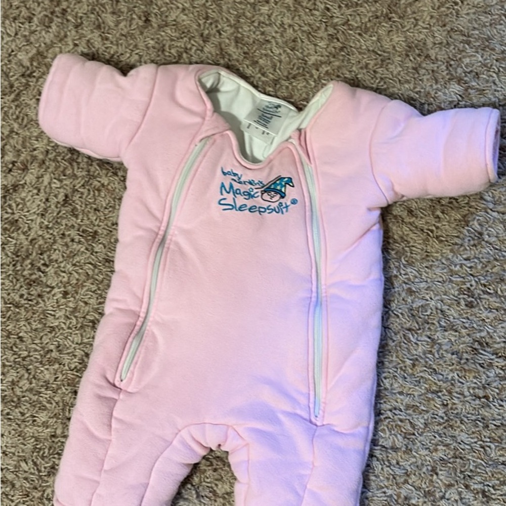 Baby Merlin’s Magic Sleep Suit - Size S (3-6m) - in Pink